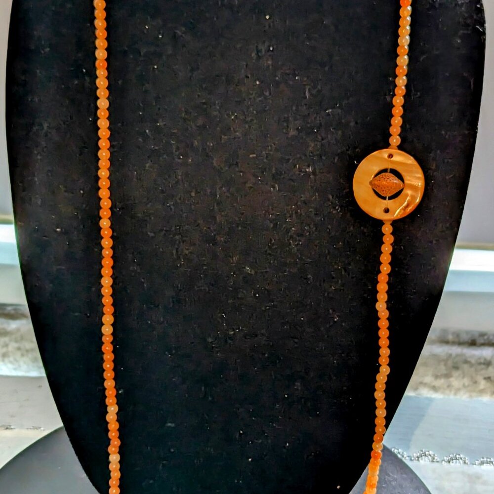 New seed beads extra long necklace